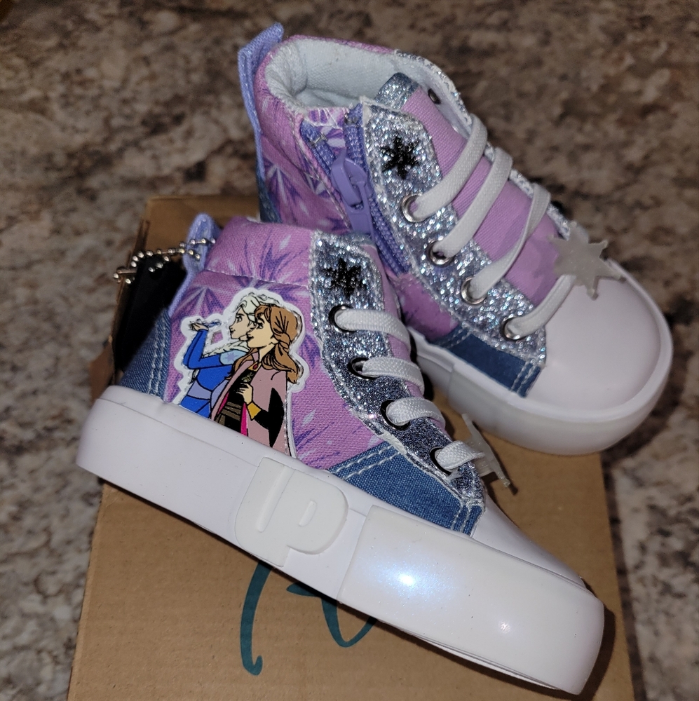 Disney Frozen Side Zipper Sneakers New in the Box NWT